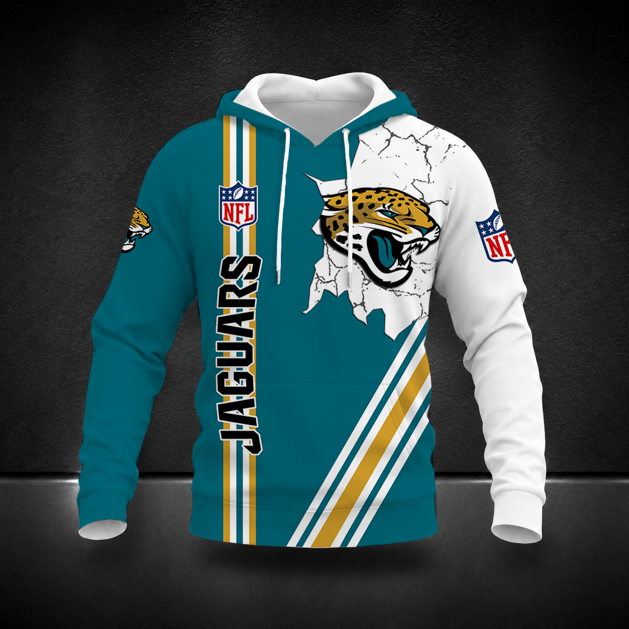 FINAL SALE- NEW CUSTOMIZED NFL30 JSJ JACKSONVILLE JAGUARS T-SHIRT, POLO SHIRT, ZIP POLO SHIRT, SWEATSHIRT, HOODIE & ZIP HOODIE