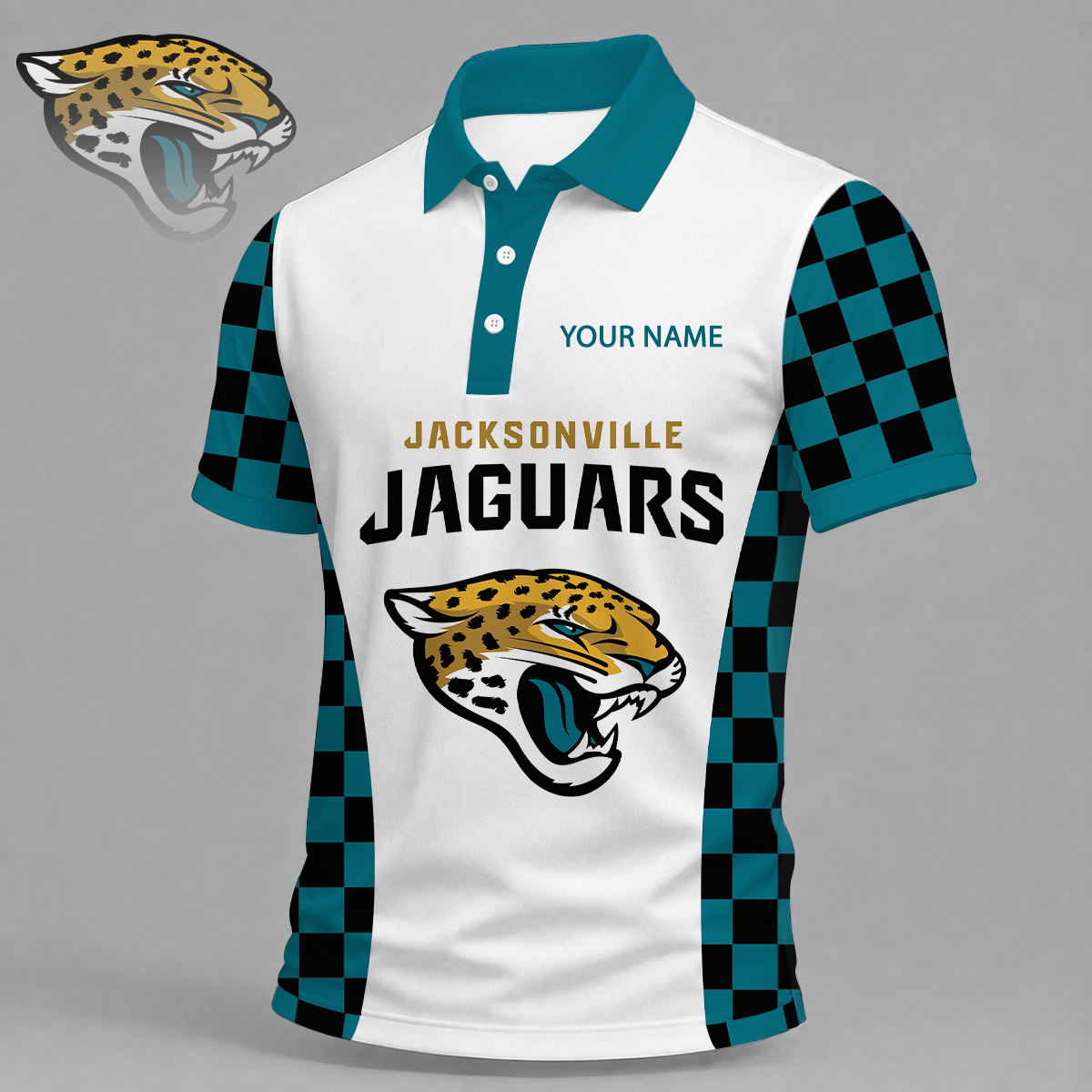 LIMITED EDITION - NEW CUSTOMIZED NFL30 JSJ JACKSONVILLE JAGUARS T-SHIRT, POLO SHIRT, ZIP POLO SHIRT, SWEATSHIRT, HOODIE & ZIP HOODIE