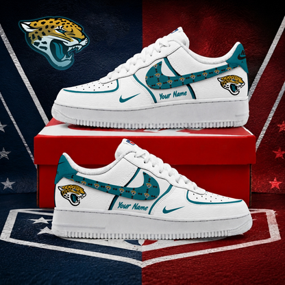 FINAL SALE - NEW CUSTOMIZED NFL30 JSJ JACKSONVILLE JAGUARS AF1 SHOES