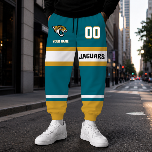 EXCLUSIVE EDITION - NEW CUSTOMIZED NFL30 JSJ JACKSONVILLE JAGUARS SWEATPANTS