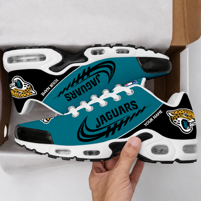 FLASH SALE - NEW CUSTOMIZED NFL30 JSJ JACKSONVILLE JAGUARS AIR MAX PLUS SNEAKERS