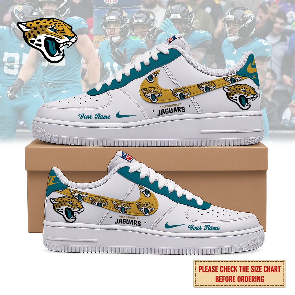 VIRAL EDITION - NEW CUSTOMIZED NFL30 JSJ JACKSONVILLE JAGUARS AF1 SHOES