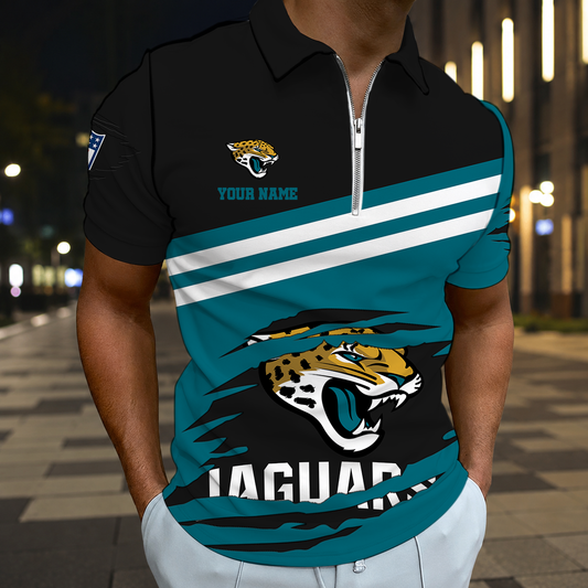 FINAL SALE - NEW CUSTOMIZED NFL30 JSJ JACKSONVILLE JAGUARS T-SHIRT, POLO SHIRT, ZIP POLO SHIRT, SWEATSHIRT, HOODIE & ZIP HOODIE