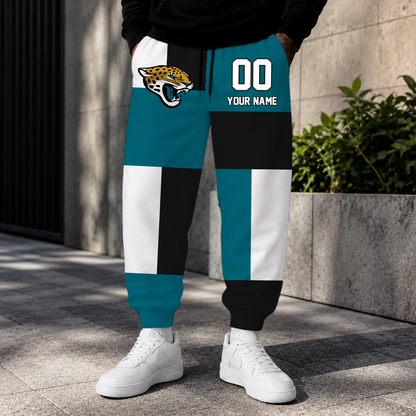 VIRAL EDITION - NEW CUSTOMIZED NFL30 JSJ JACKSONVILLE JAGUARS SWEATPANTS