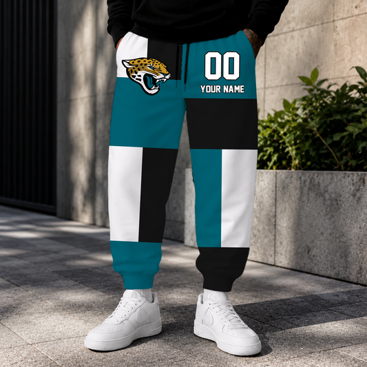 VIRAL EDITION - NEW CUSTOMIZED NFL30 JSJ JACKSONVILLE JAGUARS SWEATPANTS
