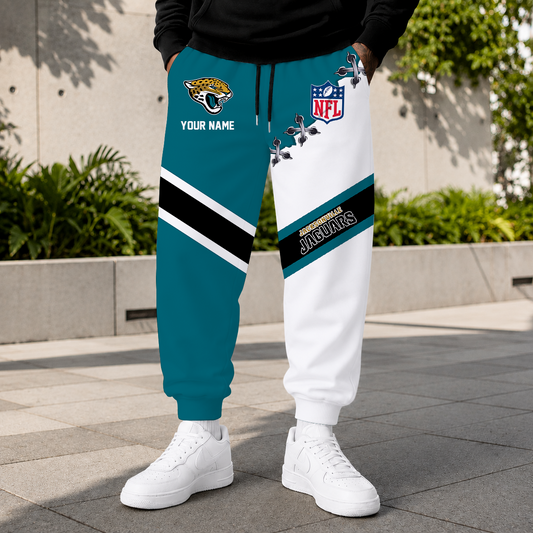 FLASH SALE - NEW CUSTOMIZED NFL30 JSJ JACKSONVILLE JAGUARS SWEATPANTS