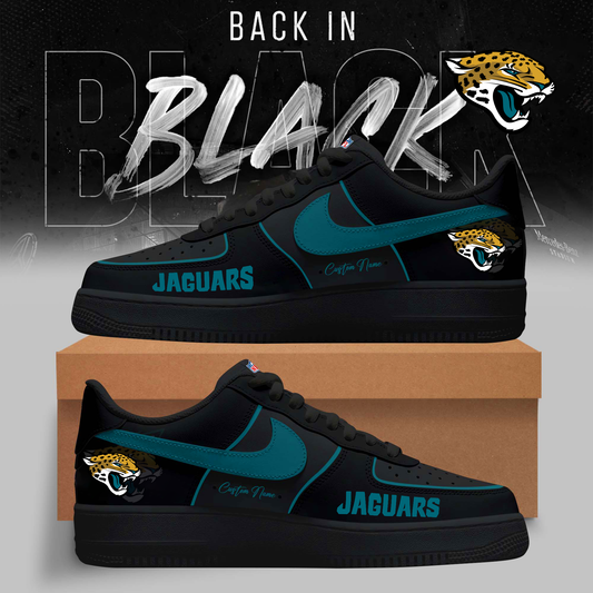FINAL SALE - NEW CUSTOMIZED NFL30 JSJ JACKSONVILLE JAGUARS AF1 SNEAKERS