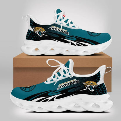 VIRAL EDITION - NEW CUSTOMIZED NFL30 JSJ JACKSONVILLE JAGUARS UNISEX MAX SOUL SHOES