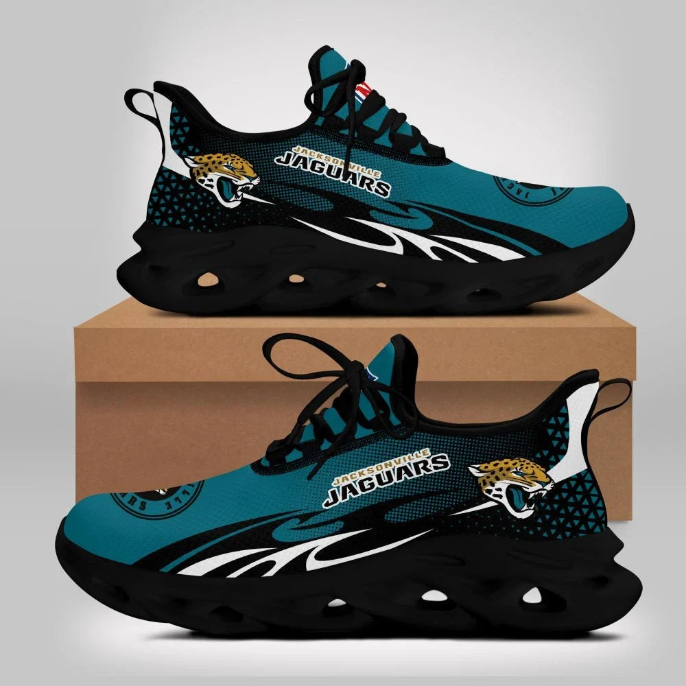 VIRAL EDITION - NEW CUSTOMIZED NFL30 JSJ JACKSONVILLE JAGUARS UNISEX MAX SOUL SHOES