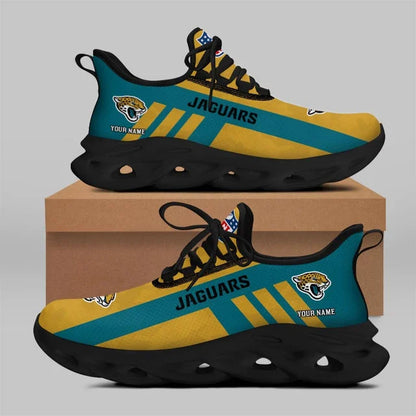 VIRAL EDITION - NEW CUSTOMIZED NFL30 JSJ JACKSONVILLE JAGUARS UNISEX MAX SOUL SHOES