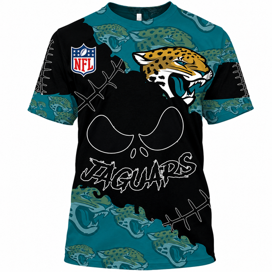 SPECIAL EDITION - NEW CUSTOMIZED NFL30 JSJ JACKSONVILLE JAGUARS HALLOWEEN SKULL APPAREL FOR FANS