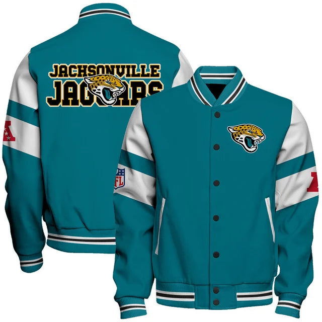 VIRAL EDITION - NEW CUSTOMIZED NFL30 JSJ JACKSONVILLE JAGUARS SATIN VARSITY & BASEBALL JACKET