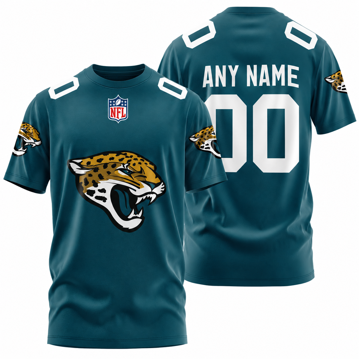 FINAL SALE - NEW CUSTOMIZED NFL30 JSJ JACKSONVILLE JAGUARS T-SHIRT, POLO SHIRT, ZIP POLO SHIRT, SWEATSHIRT, HOODIE & ZIP HOODIE