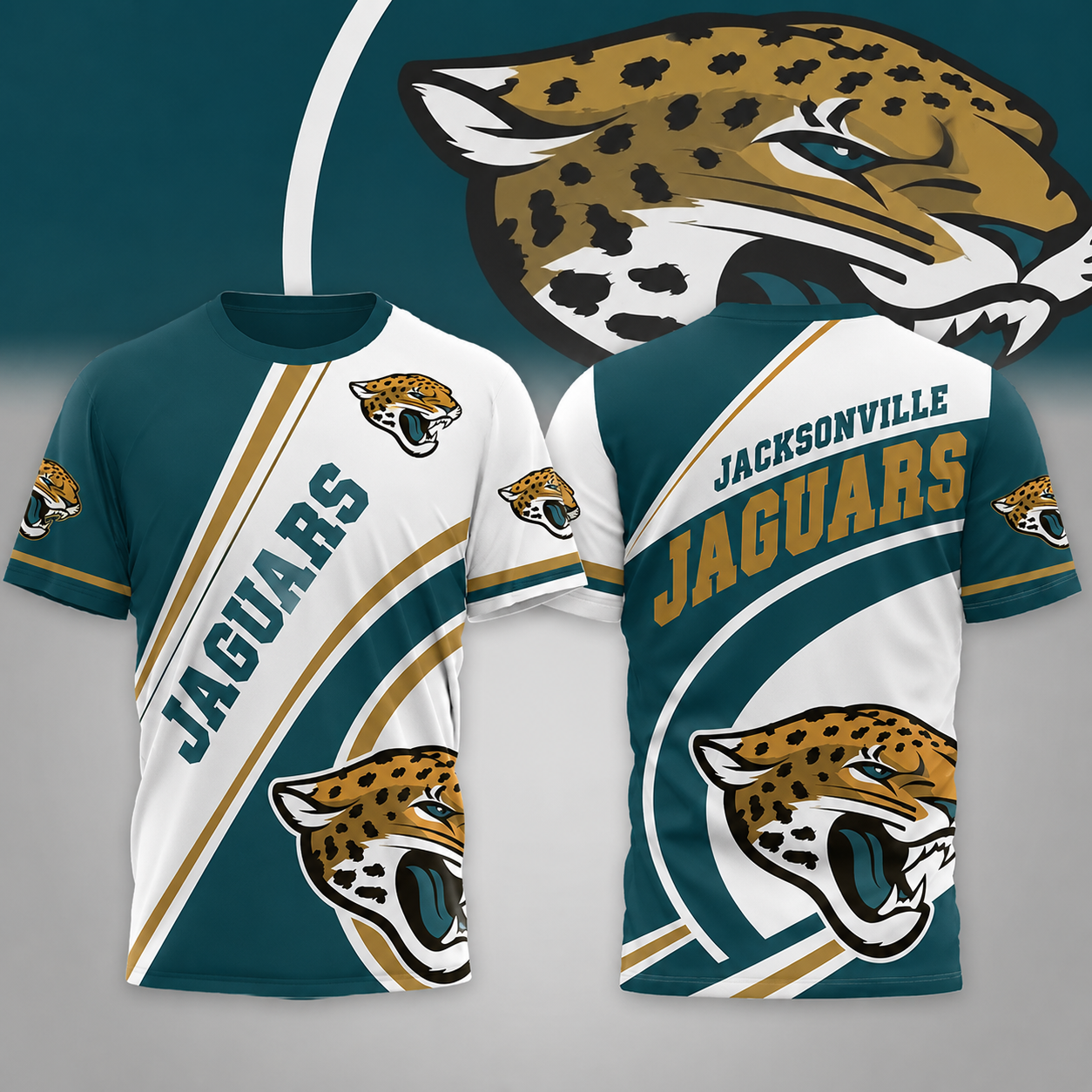 FINAL SALE - NEW CUSTOMIZED NFL30 JSJ JACKSONVILLE JAGUARS POLO SHIRT, ZIP POLO SHIRT, T-SHIRT, HOODIE, ZIP HOODIE & SWEATSHIRT