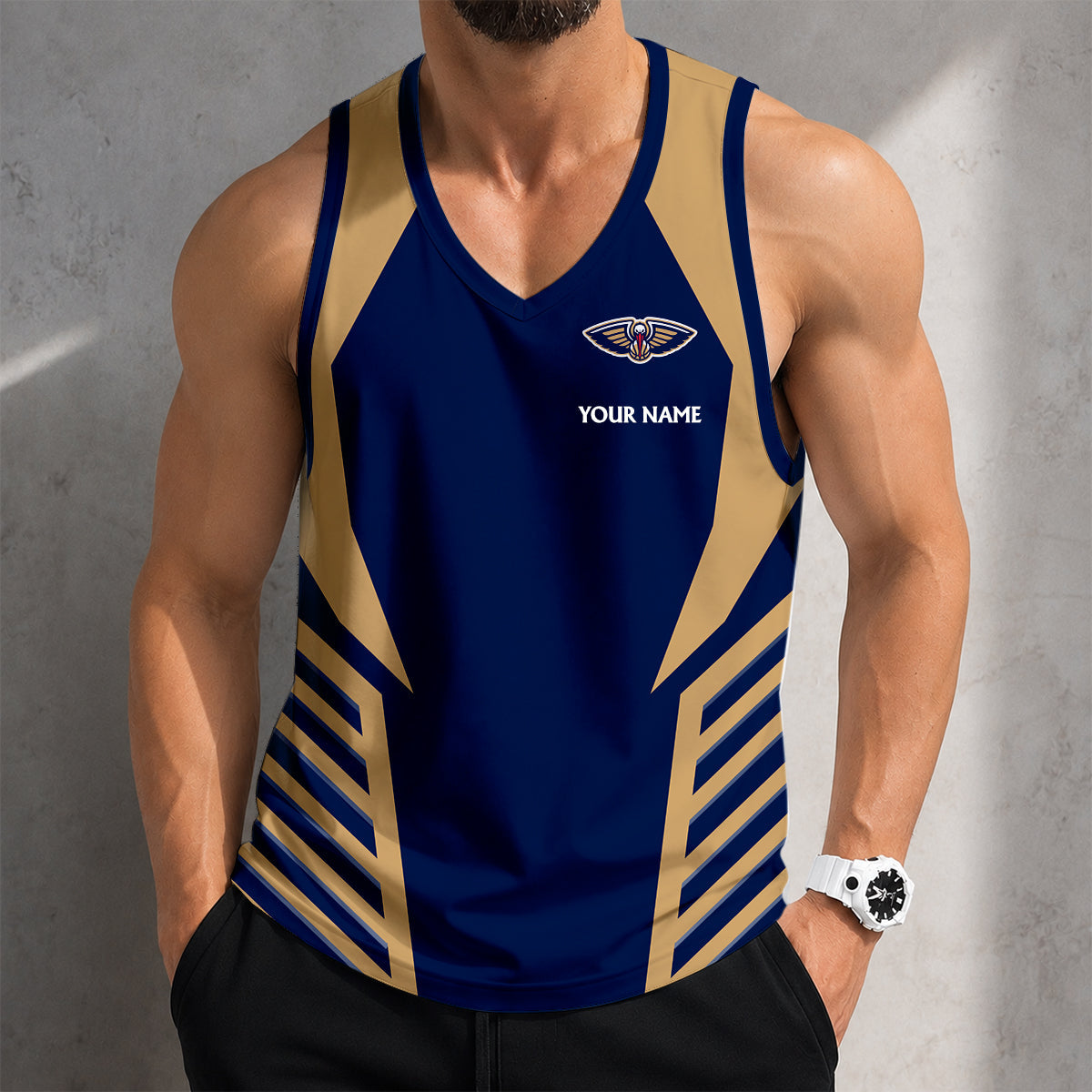 SPECIAL EDITION - NEW CUSTOMIZED NBA30 NOP NEW ORLEANS PELICANS MEN'S TANK TOP