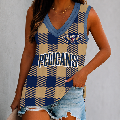 VIRAL EDITION - NEW CUSTOMIZED NBA30 NOP NEW ORLEANS PELICANS WOMEN'S V-NECK TANK TOP