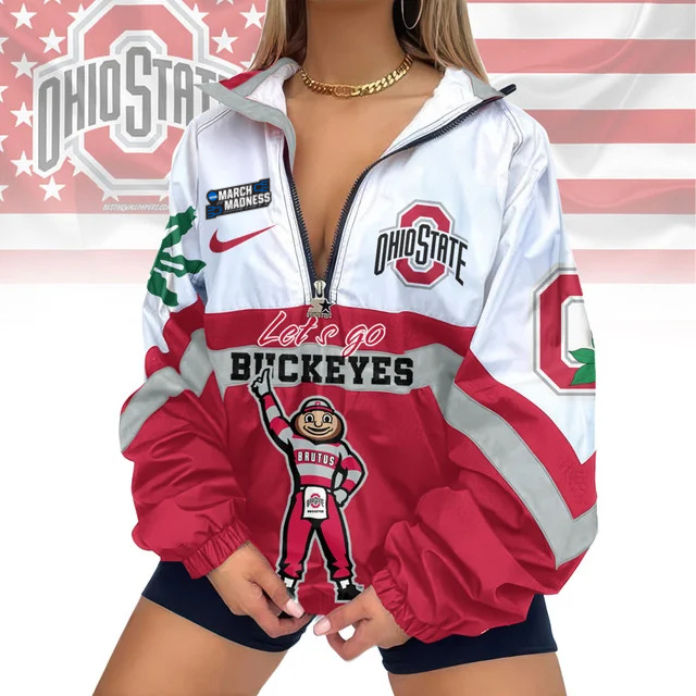 LIMITED EDITION - NEW CUSTOMIZED MAM NCAA30 OSB OS BUCKEYES V-NECK ZIPPER JACKET