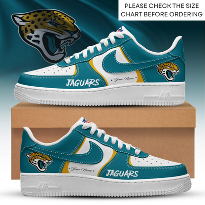 LIMITED EDITION - NEW CUSTOMIZED NFL30 JSJ JACKSONVILLE JAGUARS AF1 SHOES