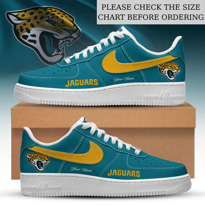 FLASH SALE - NEW CUSTOMIZED NFL30 JSJ JACKSONVILLE JAGUARS AF1 SHOES