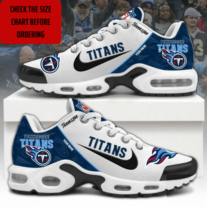 LIMITED EDITION - NEW CUSTOMIZED NFL31 TST TENNESSEE TITANS AIR MAX PLUS SNEAKERS