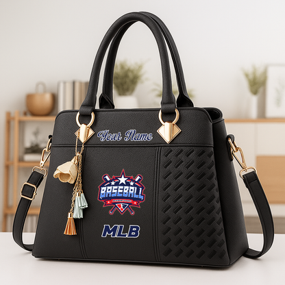 LIMITED EDITION - NEW CUSTOMIZED MLB31 MLB FANS ZIP HANDBAG MULTICOLOR