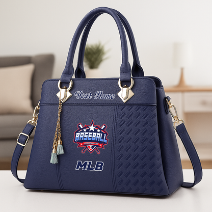 LIMITED EDITION - NEW CUSTOMIZED MLB31 MLB FANS ZIP HANDBAG MULTICOLOR