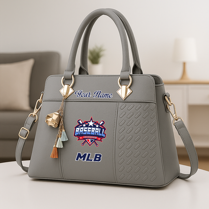 LIMITED EDITION - NEW CUSTOMIZED MLB31 MLB FANS ZIP HANDBAG MULTICOLOR