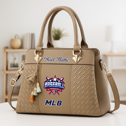 LIMITED EDITION - NEW CUSTOMIZED MLB31 MLB FANS ZIP HANDBAG MULTICOLOR