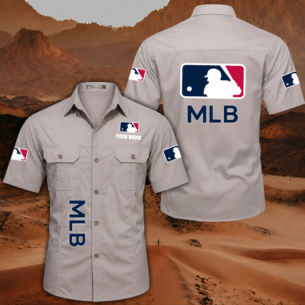LIMITED EDITION - NEW CUSTOMIZED MLB31 MAJOR LEAGUE BASEBALL MEN'S CARGO SHIRT