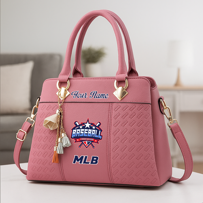 LIMITED EDITION - NEW CUSTOMIZED MLB31 MLB FANS ZIP HANDBAG MULTICOLOR