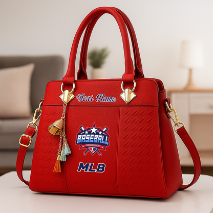 LIMITED EDITION - NEW CUSTOMIZED MLB31 MLB FANS ZIP HANDBAG MULTICOLOR