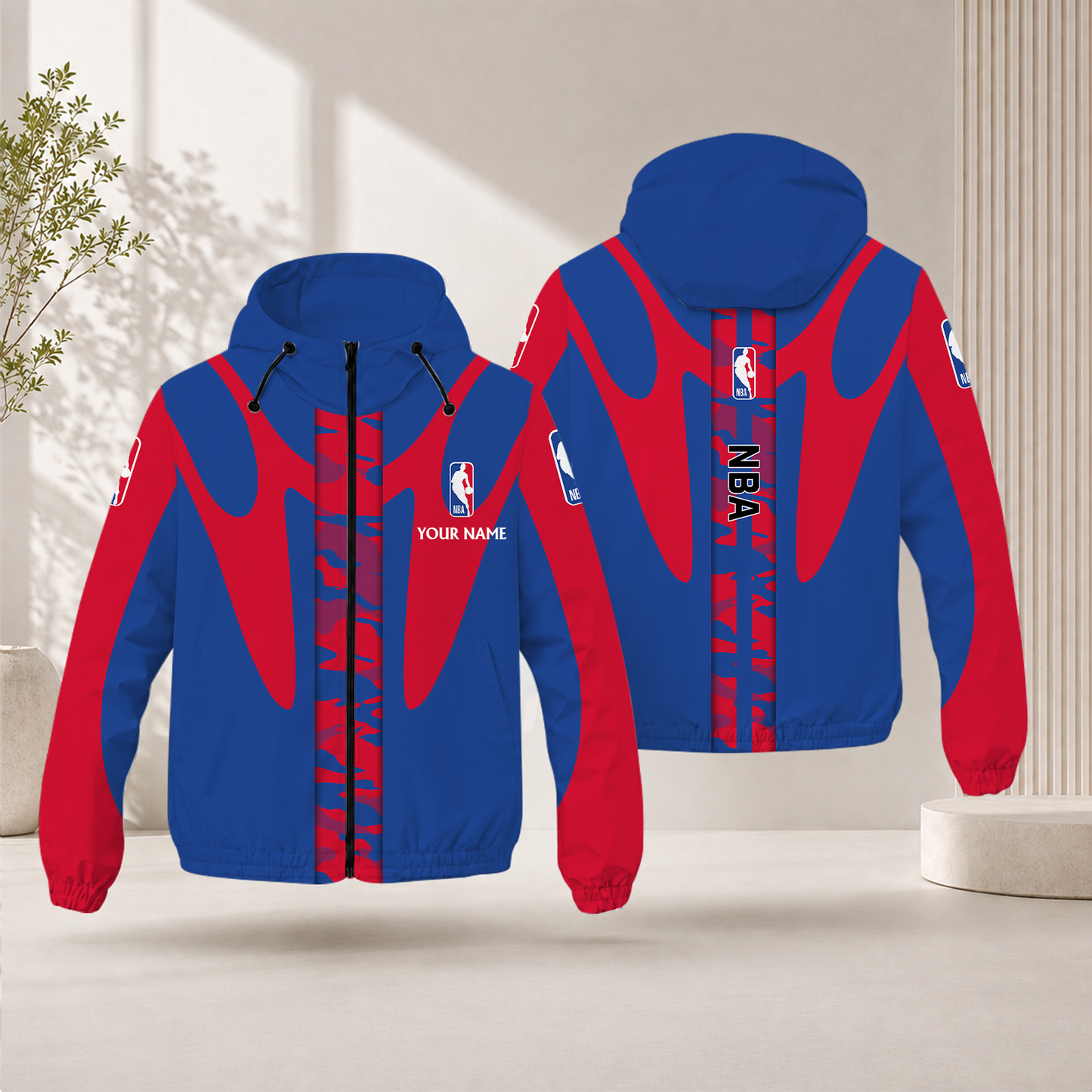FINAL SALE - NEW CUSTOMIZED NBA31 NBA NATIONAL BASKETBALL ASSOCIATION WINDBREAKER JACKET