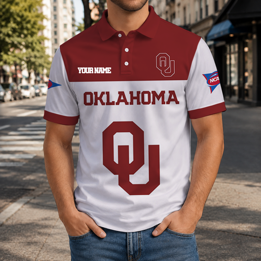 SPECIAL OFFER - NEW CUSTOMIZED NCAA FBS31 OUS OKLAHOMA SOONERS POLO SHIRT, ZIP POLO SHIRT & T-SHIRTS