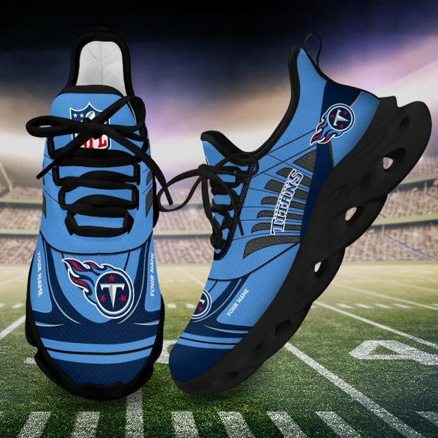 SPECIAL EDITION - NEW CUSTOMIZED NFL31 TST TENNESSEE TITANS UNISEX MAX SOUL SHOES