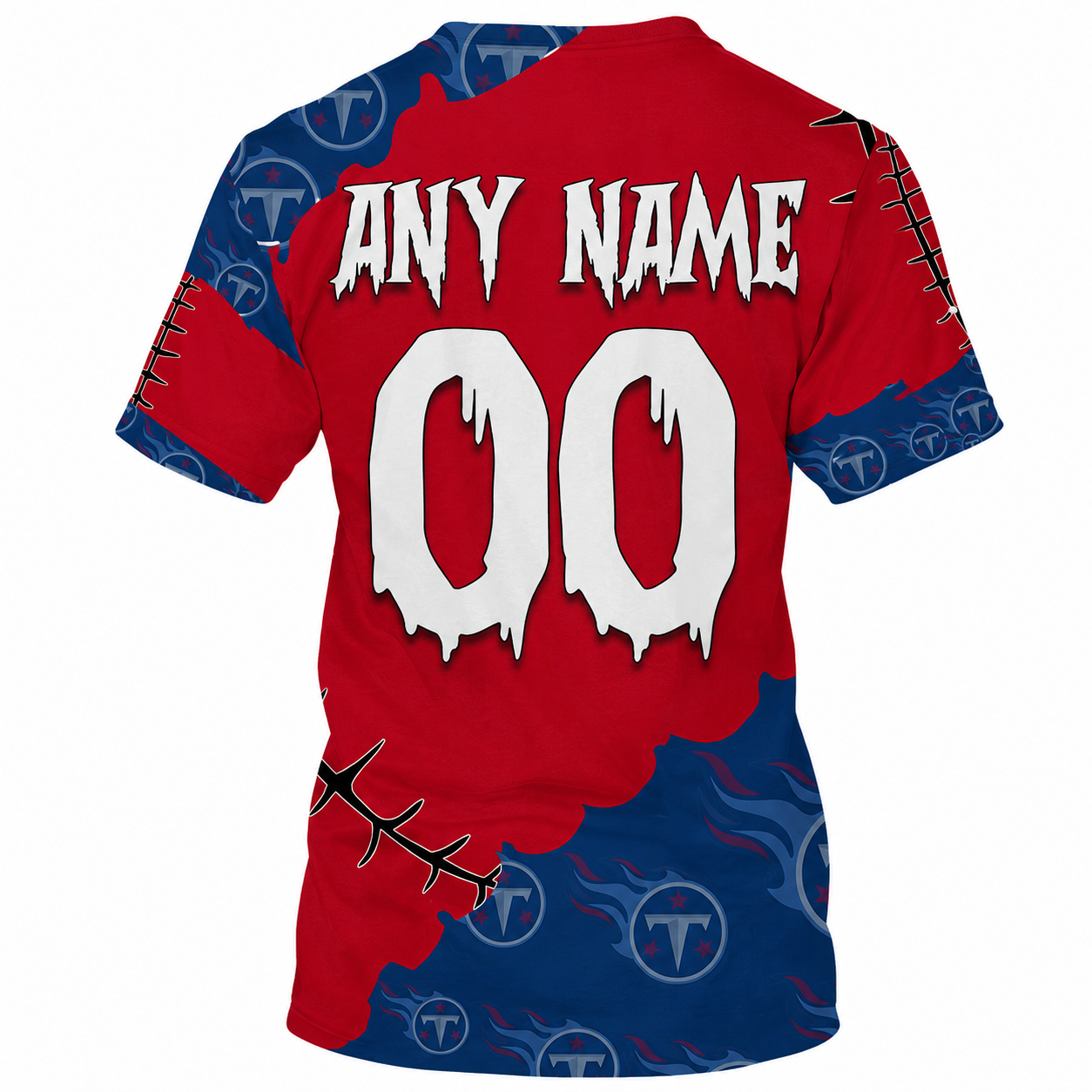 SPECIAL EDITION - NEW CUSTOMIZED NFL31 TST TENNESSEE TITANS HALLOWEEN SKULL APPAREL FOR FANS