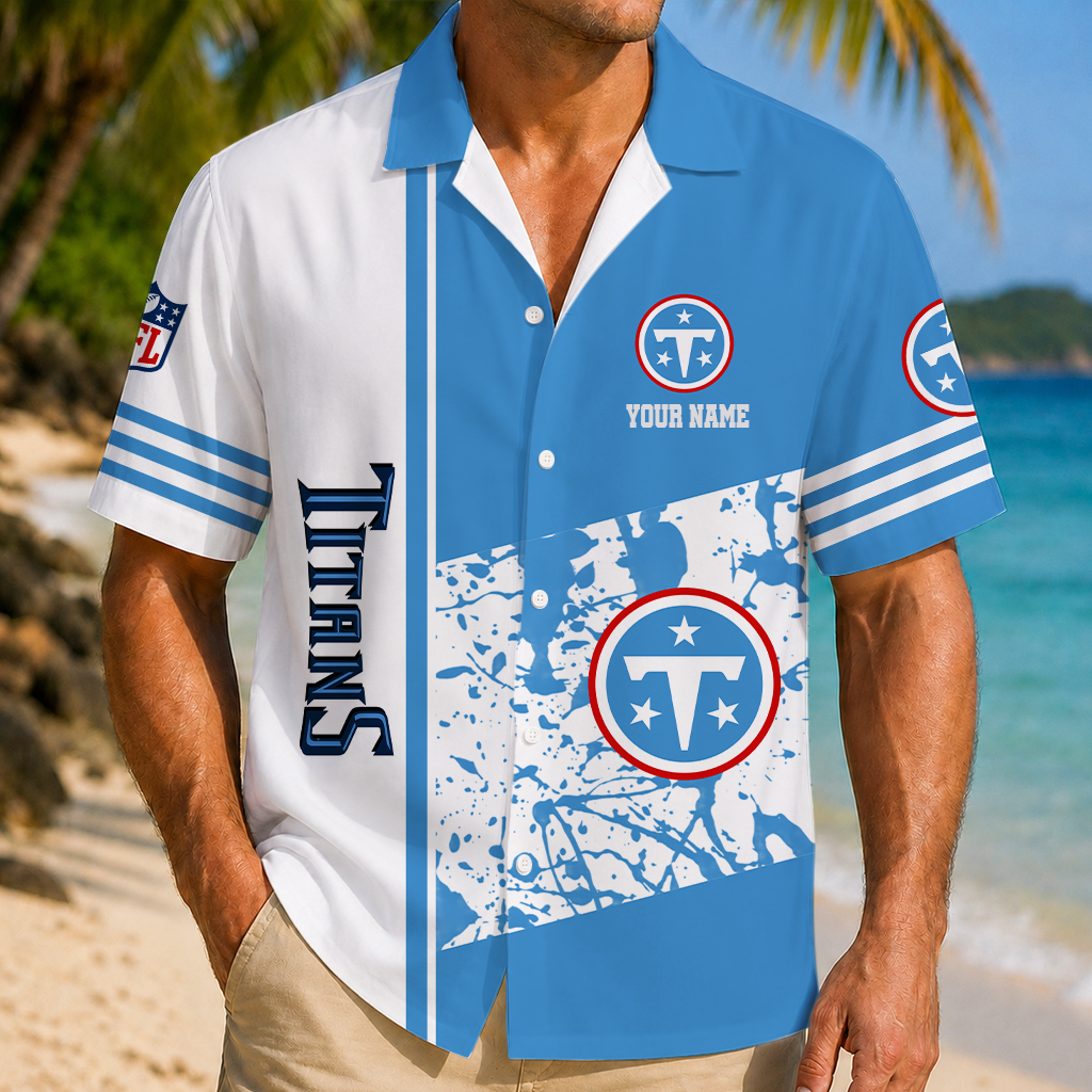 FINAL SALE - NEW CUSTOMIZED NFL31 TST TENNESSEE TITANS UNISEX HAWAIIAN SHIRT