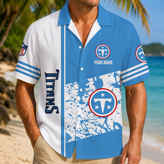 FINAL SALE - NEW CUSTOMIZED NFL31 TST TENNESSEE TITANS UNISEX HAWAIIAN SHIRT