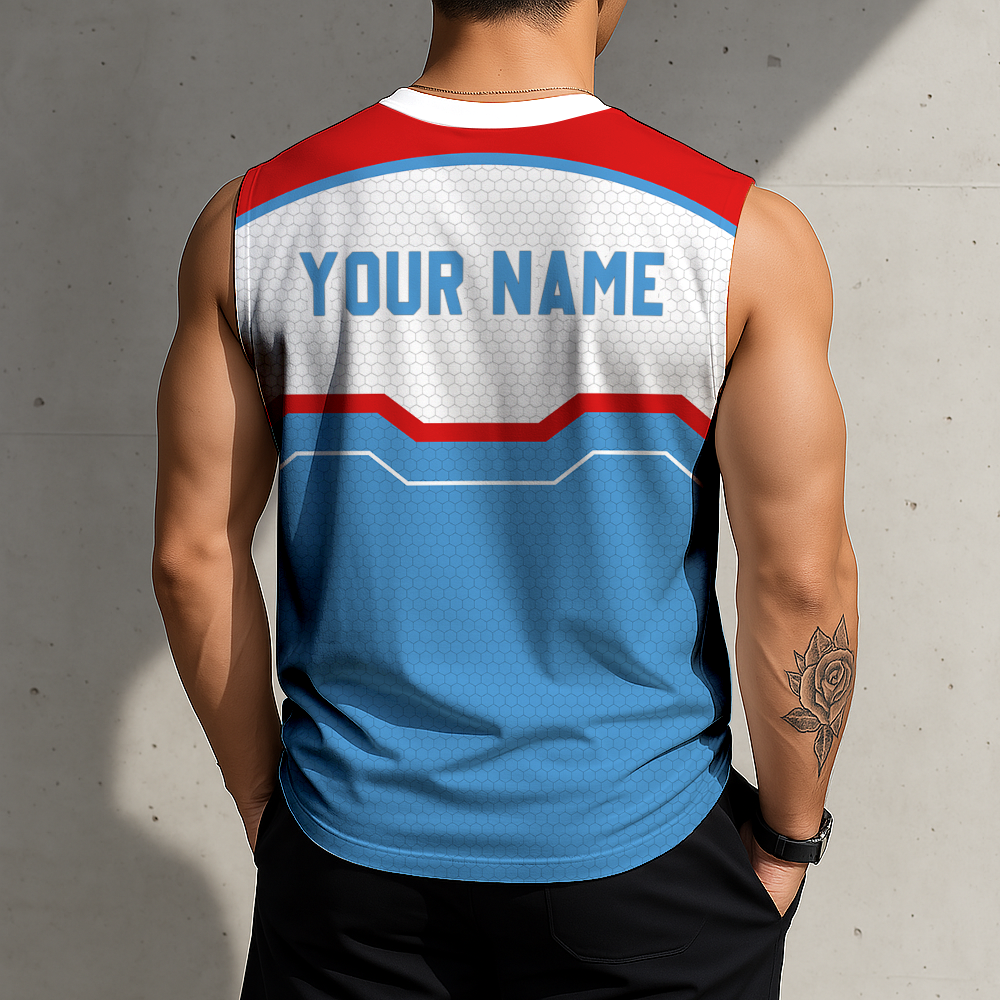 FINAL SALE - NEW CUSTOMIZED NFL31 TST TENNESSEE TITANS MEN'S GYM SHIRT