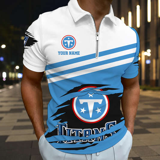 FINAL SALE - NEW CUSTOMIZED NFL31 TST TENNESSEE TITANS T-SHIRT, POLO SHIRT, ZIP POLO SHIRT, SWEATSHIRT, HOODIE & ZIP HOODIE