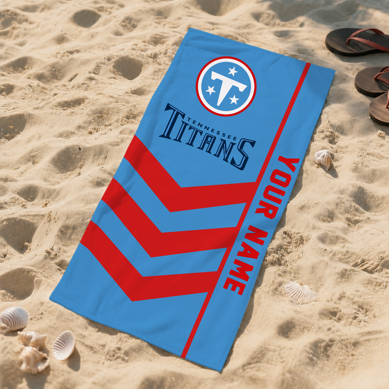HOT DEAL - NEW CUSTOMIZED NFL31 TST TENNESSEE TITANS BEACH TOWEL