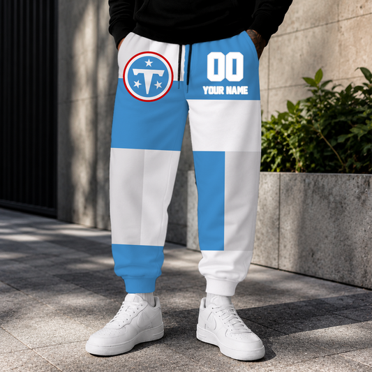 VIRAL EDITION - NEW CUSTOMIZED NFL31 TST TENNESSEE TITANS SWEATPANTS