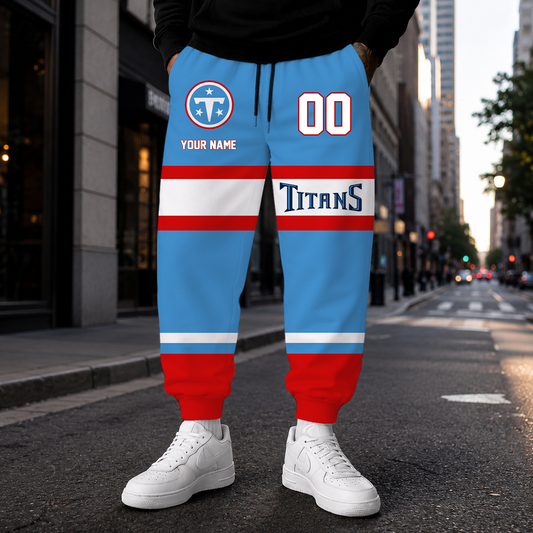 EXCLUSIVE EDITION - NEW CUSTOMIZED NFL31 TST TENNESSEE TITANS SWEATPANTS