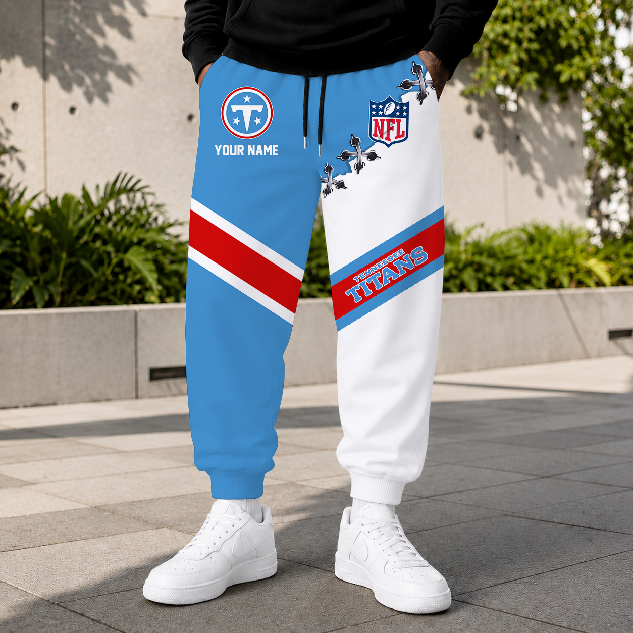 FLASH SALE - NEW CUSTOMIZED NFL31 TST TENNESSEE TITANS SWEATPANTS