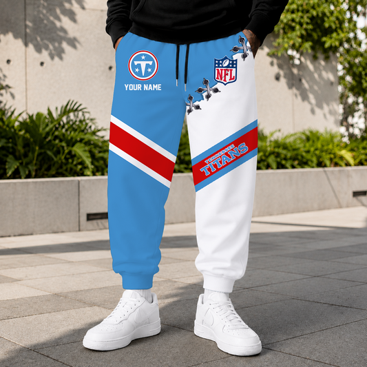 FLASH SALE - NEW CUSTOMIZED NFL31 TST TENNESSEE TITANS SWEATPANTS