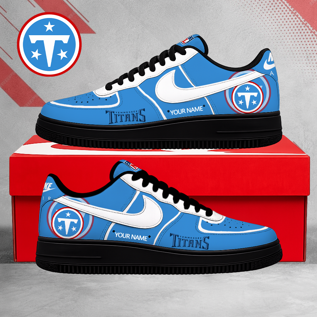 EXCLUSIVE EDITION - NEW CUSTOMIZED NFL31 TST TENNESSEE TITANS AF1 SHOES