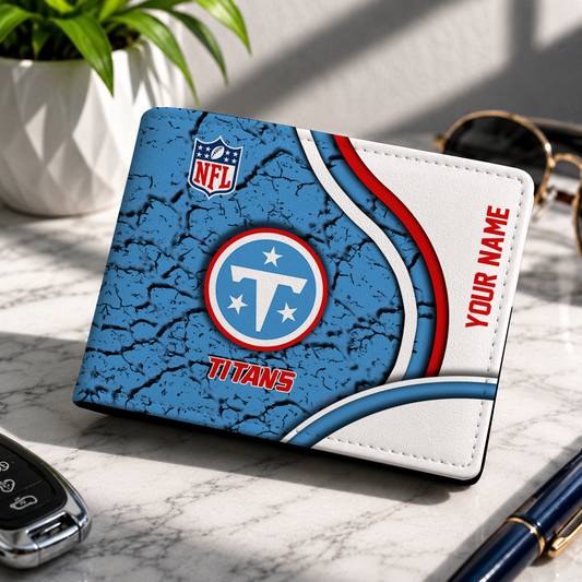 LIMITED EDITION - NEW CUSTOMIZED NFL31 TST TENNESSEE TITANS LEATHER WALLET