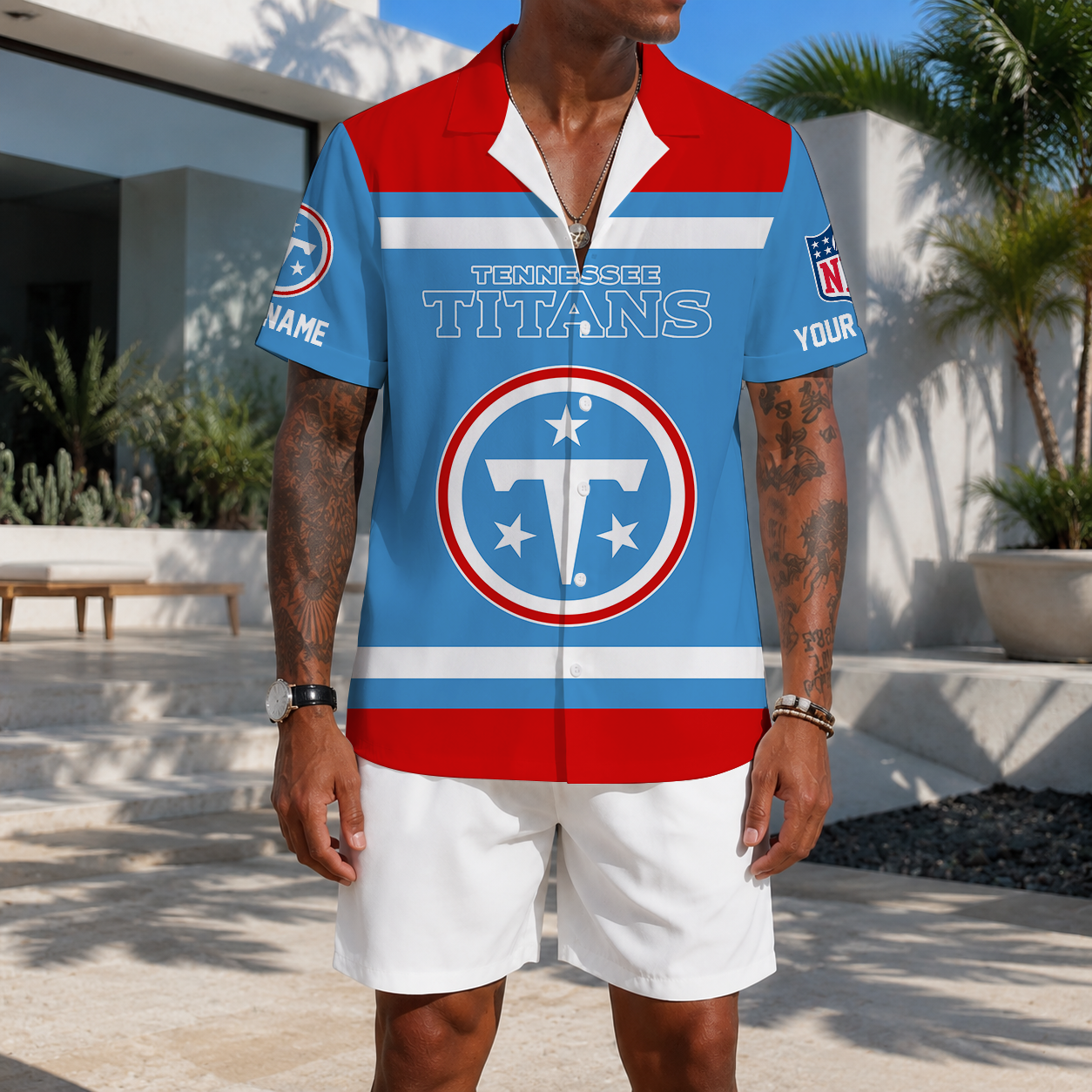 FLASH SALE - NEW CUSTOMIZED NFL31 TST TENNESSEE TITANS UNISEX HAWAIIAN SHIRT