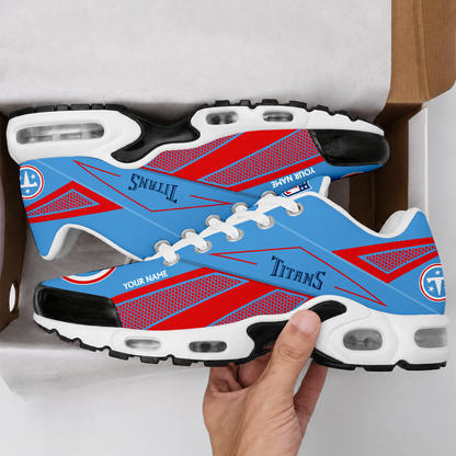 LIMITED EDITION - NEW CUSTOMIZED NFL31 TST TENNESSEE TITANS AIR MAX PLUS SNEAKERS