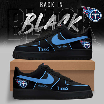 FINAL SALE - NEW CUSTOMIZED NFL31 TST TENNESSEE TITANS AF1 SNEAKERS
