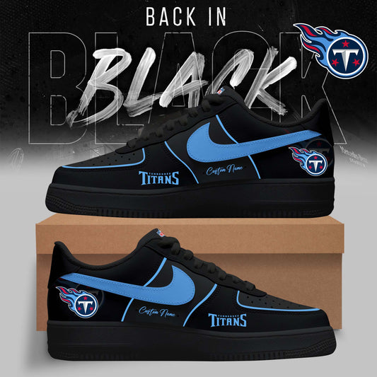 FINAL SALE - NEW CUSTOMIZED NFL31 TST TENNESSEE TITANS AF1 SNEAKERS